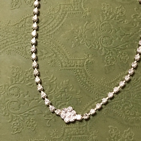 Necklace and Bracelet Set - rhinestones and silver tone - Picture 3 of 6